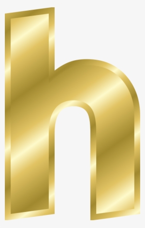 Effect Letters Alphabet Gold - Clipart Gold Letter H