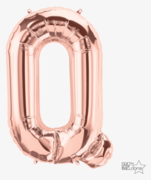 Northstar 34" Foil Rose Gold Letter Q - 16" Airfill Only Letter Q - Rose Gold Letter - Mylar