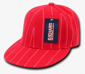 Decky Rp3 Pin Stripe Fitted Baseball Caps - Red, 7