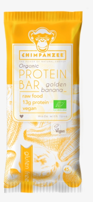 Protein Bar- Banana - Chimpanzee Organic Protein Bar 1 Bar Of 45 Grams Banana