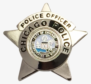 Chicago Police Star Police Officer Lapel Pin $5 - Chicago Police Officer Badge