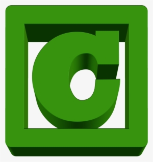 The Green Abc Letter C In The Green Frame - Letter