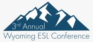 Esl & Dli Conference Logo Featuring Mountains - University Of Wyoming