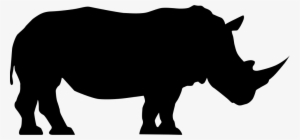 Open - Black Rhino Silhouette Png