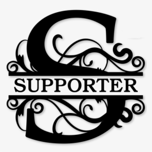 Supporter Badge - Split Letter Monogram S