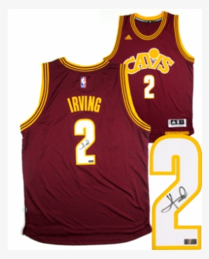Big Image Kyrie Irving Jersey - Kyrie Irving Autographed Cavs Red Alternate Swingman