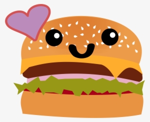 Hamburger Clipart Cute - Kawaii Clip Art