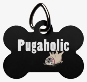 Pugaholic Dog Bone Pet Tag - Dog