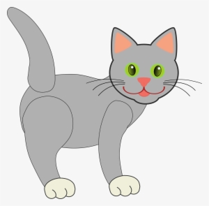 Feline Clipart Cat Face - Grey Cat Shower Curtain