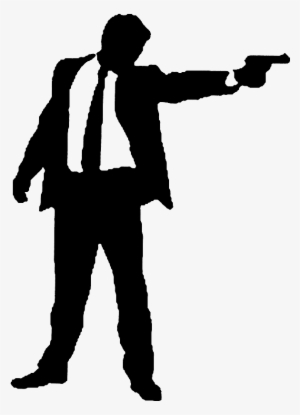 Clip Art Royalty Free Library Man Shooting Silhouette - Man With Gun Silhouette Png