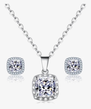Necklace Jewellery Set Png Free Download - Women 3-in-1 Wedding Band Ring Set 4ct Diamonique Cz