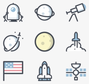 Space - Astronaut Icon Flat