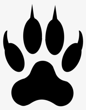 Dog Paw Print Outline - Footprint Of Lion