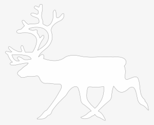 White Clipart Reindeer - Black And White Reindeer