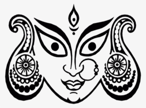 Happy Chaitra Navratri - Durga Maa Face Drawing