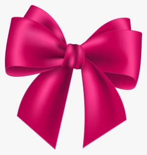 Bow Clipart Fuschia - Pink Ribbon Bow Png
