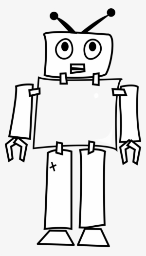Cartoon At Getdrawings Com Free For Use - Outline Picture Of Robot