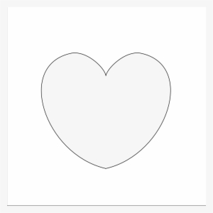 Plain White Heart Frame - Heart