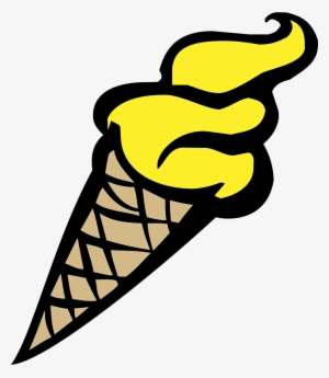 Ice Cream Cone - Yellow Ice Cream Clipart