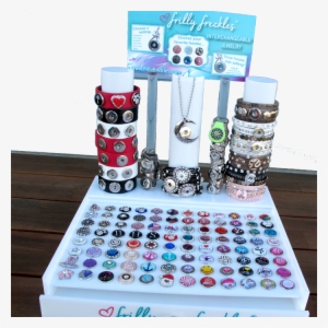 White And Clear Acrylic Display With Freckles - Robot