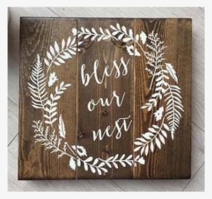 Bless Our Nest Wood Sign - House