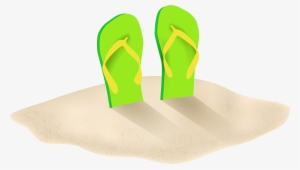 Flip Flops In Sand Clipart
