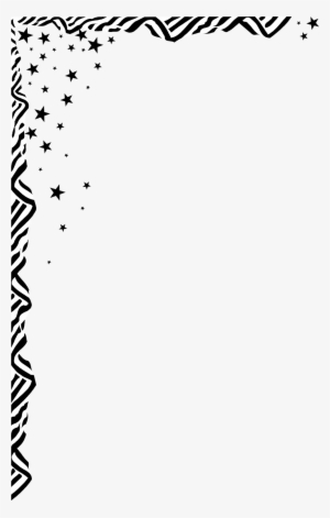 Black And White Star Border Quotes - July Clip Art Borders
