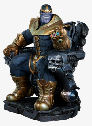 Marvel Maquette Thanos On Throne - Thanos Png