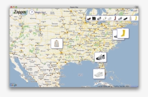 Zappos Maps Mash Up \ Watching People Buy Shoes