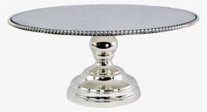 Cake Stand Silver Rope Edge 12in - Silver