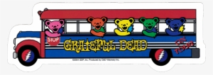 Grateful Dead Dancing Bears On The Bus - Grateful Dead Sticker