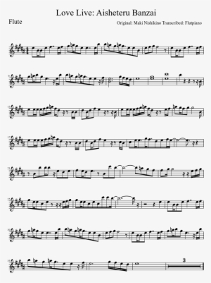 Aisheteru Banzai Sheet Music Composed By Original - Pueblito Viejo Partitura