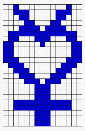 Sailor Mercury Symbol Perler Bead Pattern / Bead Sprite - Sailor Mercury Perler Bead