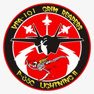 F 35 Lightning Ii Vfa 101 Grim Reapers - Vfa 101 Grim Reapers Logo