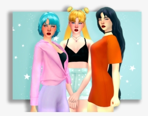 Sailor Moon, Sailor Mercury & Sailor Mars Hairs By - The Sims 4