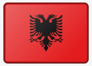 Flag Of Albania National Flag Double-headed Eagle - Albanian Flag Black And White