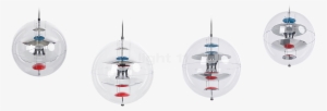 Interesting Globe Light Png With Globe Light Png - Vp Globe Suspension Lamp - Blue/red/plexiglas/ø 40cm