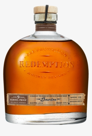 bourbon 9 year barrel proof bottle shot production - redemption rye 18 year barrel proof