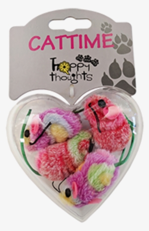 Cattime Coloured Mouse Cat Toys - Animal Figure