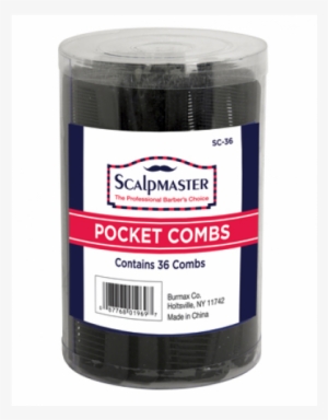 Burmax Scalpmaster Pocket Comb 36 Count
