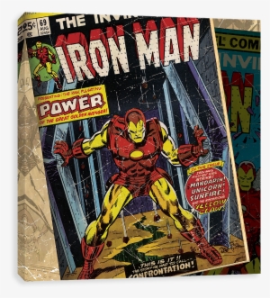 Iron Man Confrontation - Iron Wall Art By Iron Man - Iron Man 'power' Comic