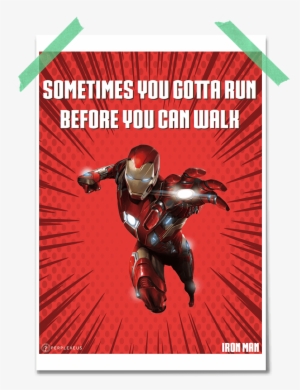 Iron Man Poster - 20 Inch X 20 Inch Marvel Team Iron Man Wall Art, Multicolor