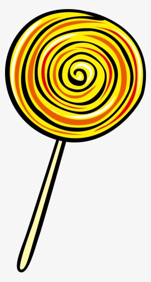 Lollipop Euclidean Vector Clip Art - Yellow Lollipop Clipart