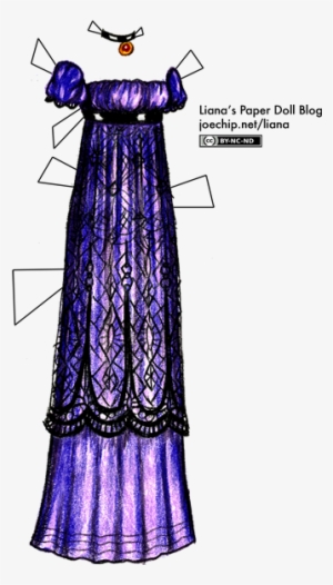 A Purple Satin Empire-waist Gown With A Ruched Bust - Dress