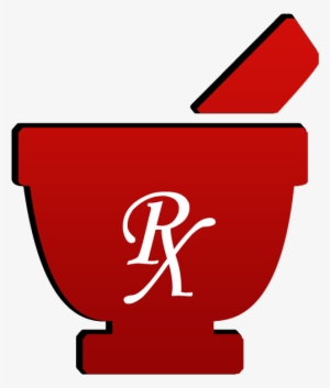 Mortar Pestle Symbol Rx - Red Mortar And Pestle