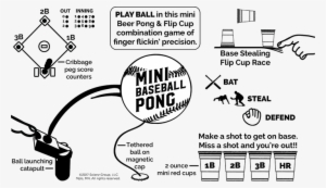 Mini Baseball Pong Game Cartoon Featuring Catapults - Zazzle Verließ Ihr Spiel-zu Hause Lustiges Plakat