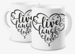 Photo Mug Coloured Mug Live Laugh Love