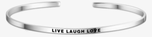 "live Laugh Love" Bangle Silver - Inspirational Bracelets Soufeel Enjoy The Journey