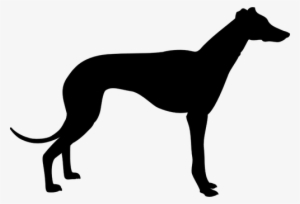 Greyhound Dog Silhouette Vector Clip Art Public Domain - Greyhound Silhouette