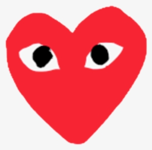 Red Bape Heart Feugo Eyes Hype Hyped Hypebeast Hearts - Comme Des Garçons - Red Play Edt
